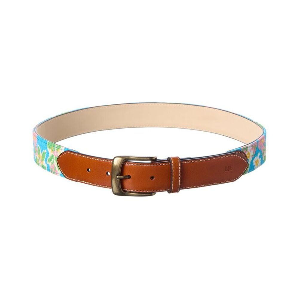 J.Mclaughlin Needlepoint Belt, Blue